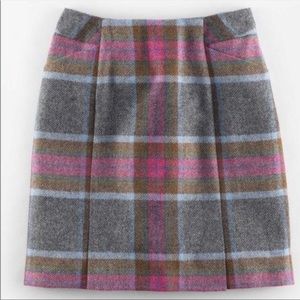 Boden plaid wool A-line skirt